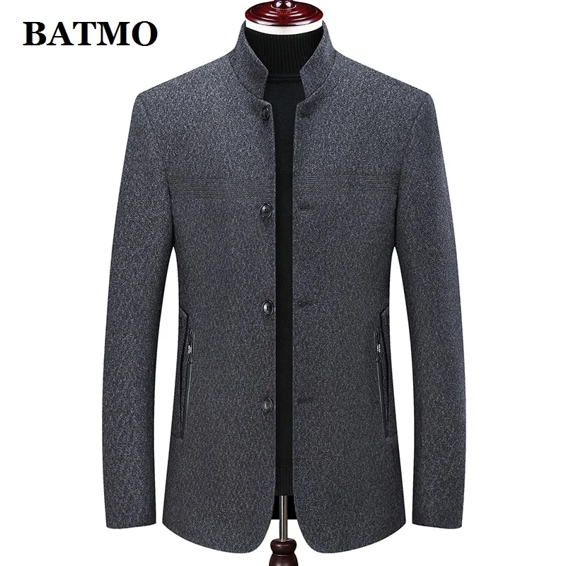

Batmo 2019 new arrival winter wool thicked jackets men,men's winter warm coat,winter jackets men 1902
