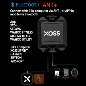 Tanie XOSS czujnik rytmu rowerowego prędkościomierz pulsometr PRO ANT + Bluetooth 4.0 do bezprzewodowego komputera rowerowego do aplikacji rowerowej