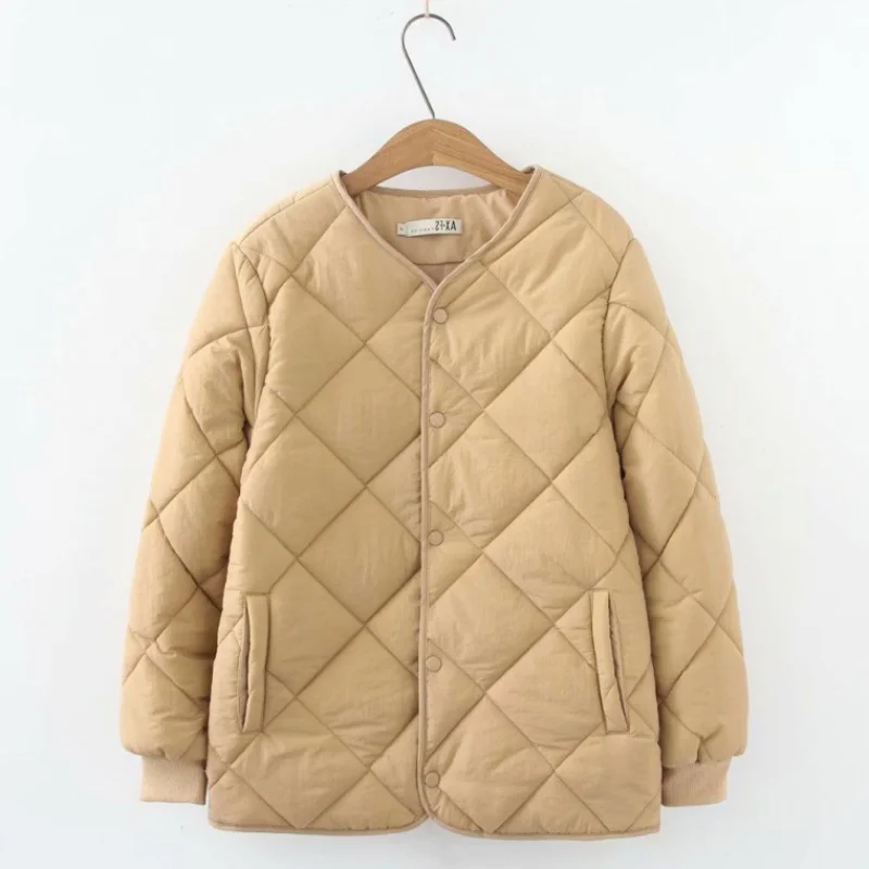 Женская однобортная парка с V-образным вырезом длинным рукавом | одежда