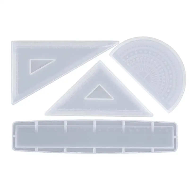 DIY Ruler Resin Mold Protractor Triangle Ruler