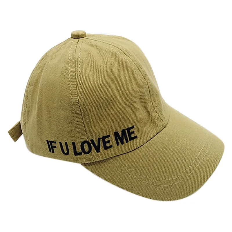 Однотонная детская бейсбольная кепка с надписью IF YOU LOVE ME для маленьких мальчиков и девочек, регулируемый Воздухопроницаемый козырек, детские шапки
