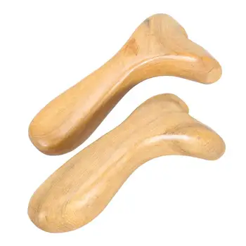 

2Pcs Y-type Wooden Scraping Plate Massage Tools Guasha Scraper Board for Trigger Point Treatment on Face Arm Back