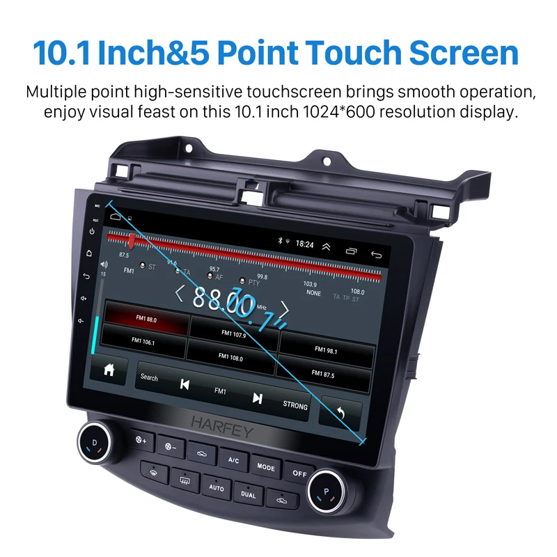Flash Deal Harfey 10.1" Android 8.1 GPS Navigation HD 1024*600 Touch Screen Car Radio For Honda Accord 7 2003-2007 Bluetooth Head unit WIFI 1 Flash Deal Harfey 10.1" Android 8.1 GPS Navigation HD 1024*600 Touch Screen Car Radio For Honda Accord 7 2003-2007 Bluetooth Head unit WIFI 1