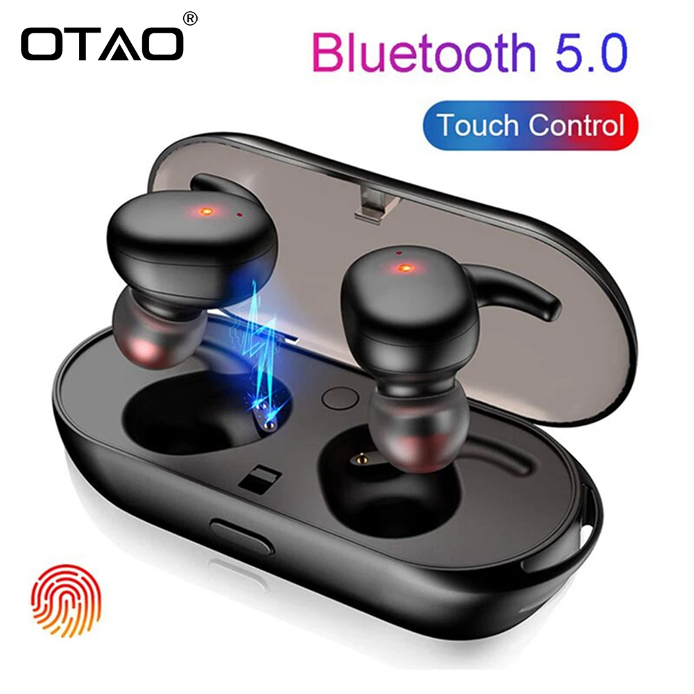 OTAO TWS Беспроводные Мини bluetooth наушники бинауральные сенсорные спортивные