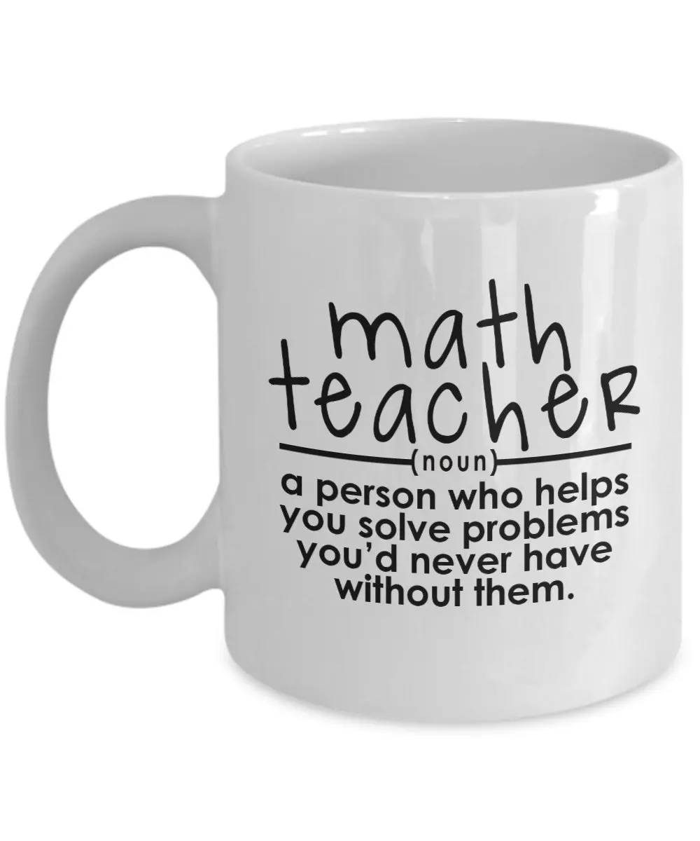 Math Teacher Mug- Helps You Solve Problems 11 Oz. Coffee Cup | Дом и сад