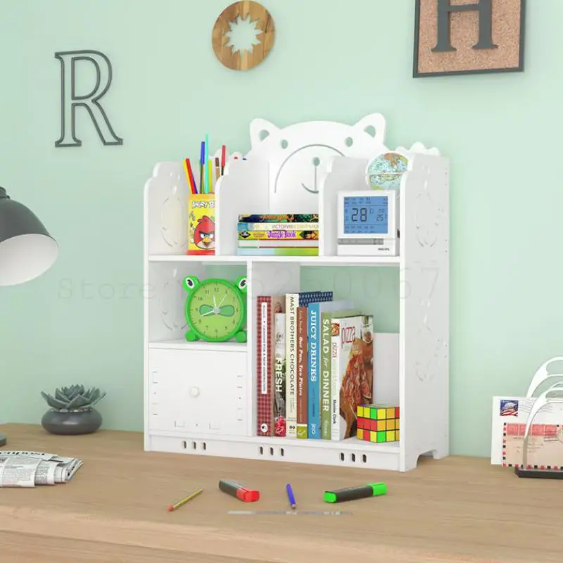 Настольная книжная полка маленький креативный стол книжный шкаф студент простая