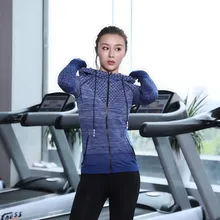 Женская рубашка для йоги на молнии спереди с капюшоном, Топ с длинным рукавом для йоги, спортивная одежда, Быстросохнущий Спортивный костюм, Женская куртка для бега