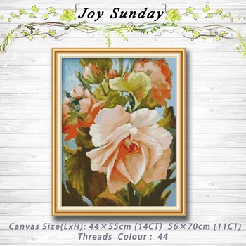 

Malus crabapple flowers decor painting dmc 14CT 11CT counted cross stitch kits embroidery sets Needlework Sets Home decor