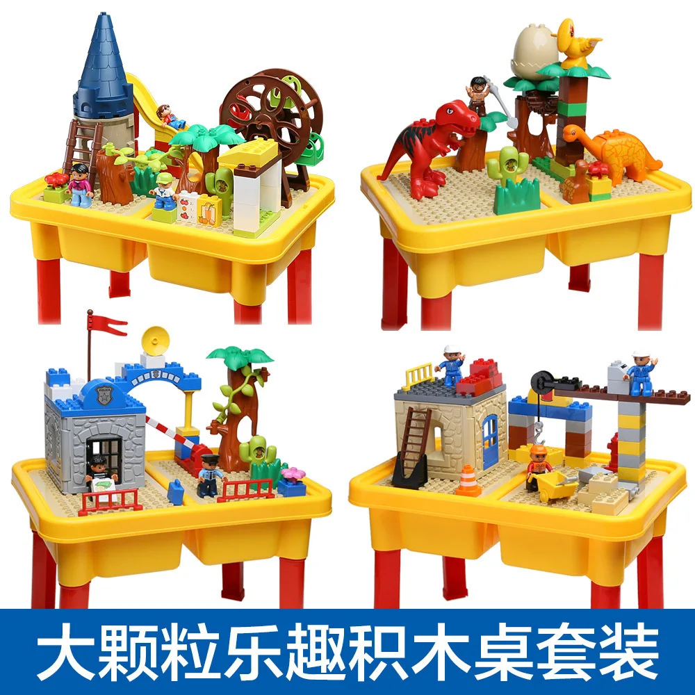 

HG Game Building Blocks Table Large Particles Assembled Set Early Education Children Benefit Building Blocks Toy