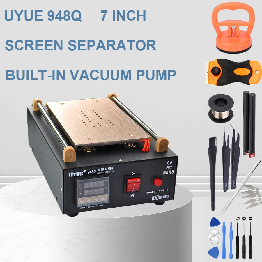 UYUE 948Q встроенный насос вакуумный стеклянный ЖК экран сенсорный сепаратор макс. 7