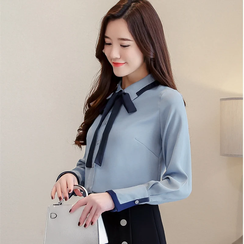 

Korean Fashion Chiffon Women Blouses Long Sleeve White Women Shirts Plus Size XXL Womens Tops and Blusas Femininas Elegante
