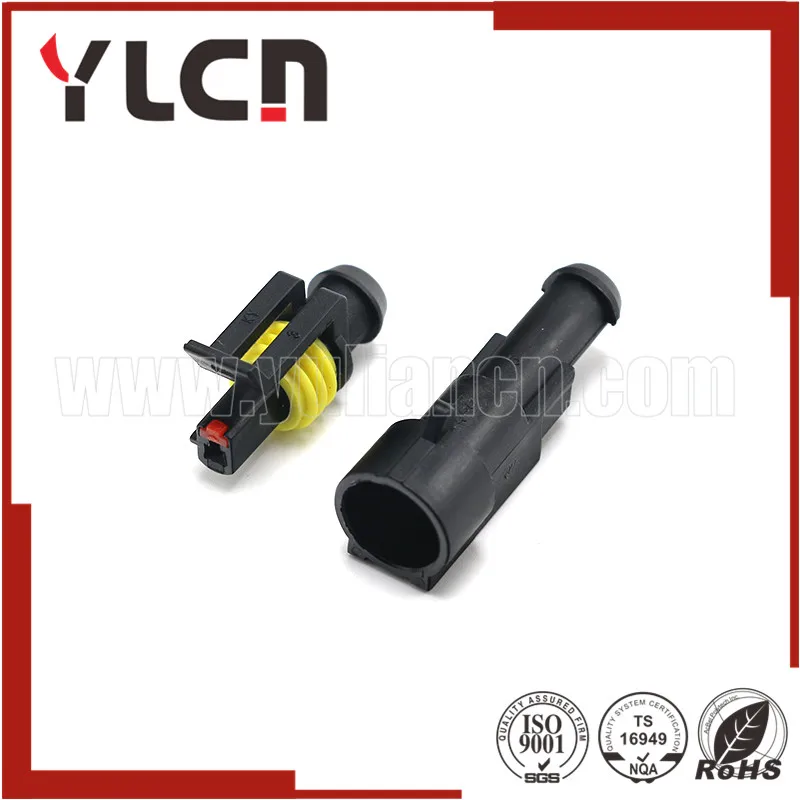 10 Sets Kit 1 Pin Auto Male and Female Connector Waterproof Plug 282079-1 282103-1 | Обустройство дома