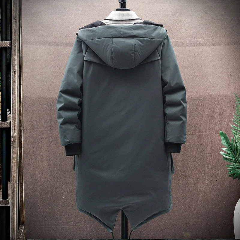 2022 Winter Male Jacket  Long Man Jacket Coat Warm Kpop Parka Overcoat White Duck Men's Down Jacket Puffer Outwear