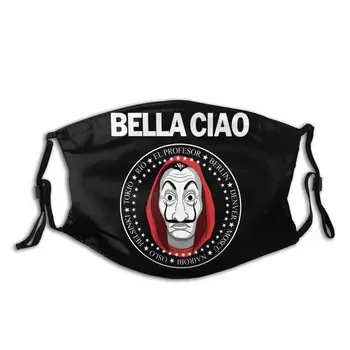 

House Of Paper Money Heist La Casa De Papel Adult Reusable Mouth Face Mask Anti Dust Protection Mask Mouth Muffle with Filters