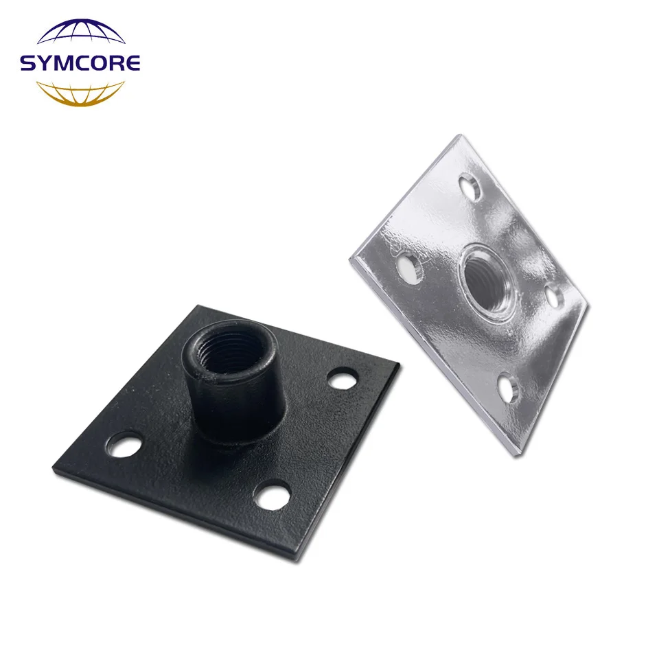 Table Lamp Base M10*1 M8*1 Fixed Bracket Hose LED Square Lamp Holder DIY Machine Tool Wall Desk Silver Black