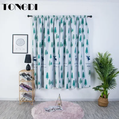 Светонепроницаемые шторы TONGDI с принтом рождественские украшения для дома