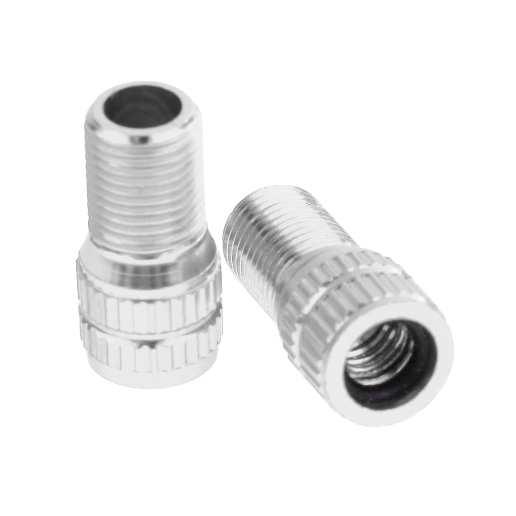 1 Pair Converter Presta to Schrader Bicycle Bike Valve Adaptor Tube Pump Tools Silver Green Blue Red Gold Black