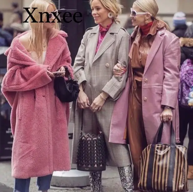 Winter Coat Women Thick Warm Hooded X-Long Faux Fur Jacket Female High Quality Fluffy Rabbit Fur Coat  Loose Parkas