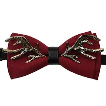 Одноцветный модный галстук-бабочка для мужчин, унисекс, индивидуальный трендовый рога, много цветов на выбор, Свадебный деловой галстук-бабочка для жениха, подарки