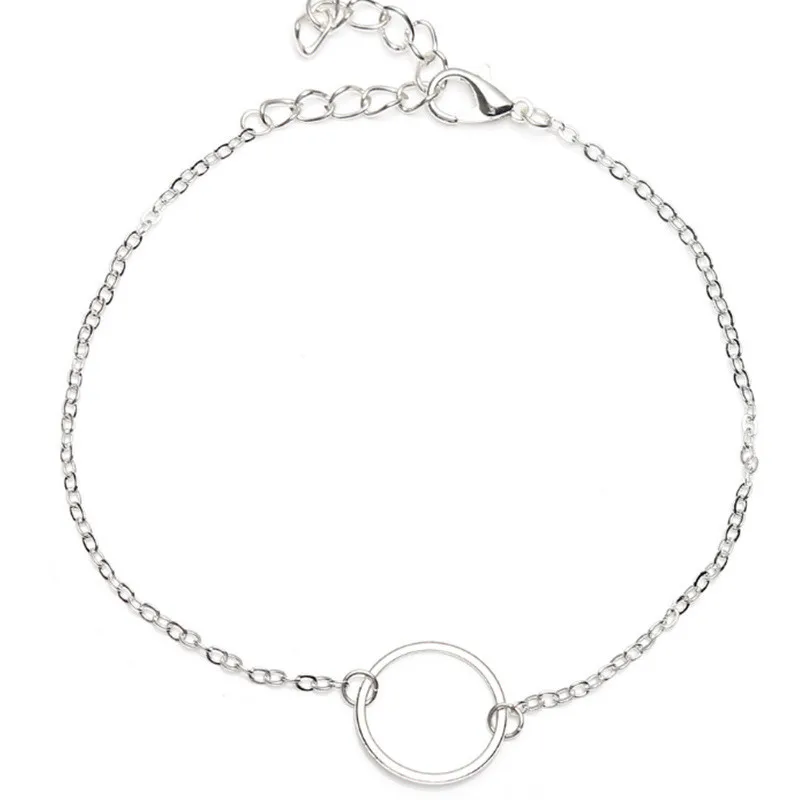 Trendy Summer Round Ankle Big Circle For Women Foot Anklet Bracet Summer Beach Barefoot Sandals Bracelet Ankle on the leg Female