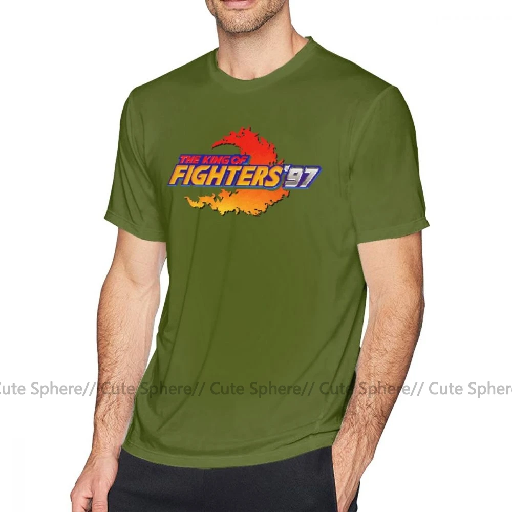 Футболка с надписью «King Of Fighter»; футболка с надписью «King Of fightors 97 Neo Geo»; Мужская футболка с графическим принтом; Повседневная отличная футболка - Цвет: Army Green