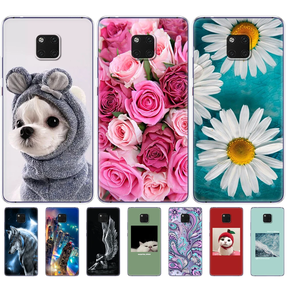 Силиконовый чехол для Huawei Mate 20 pro прозрачный мягкий из ТПУ телефона X накладка mate