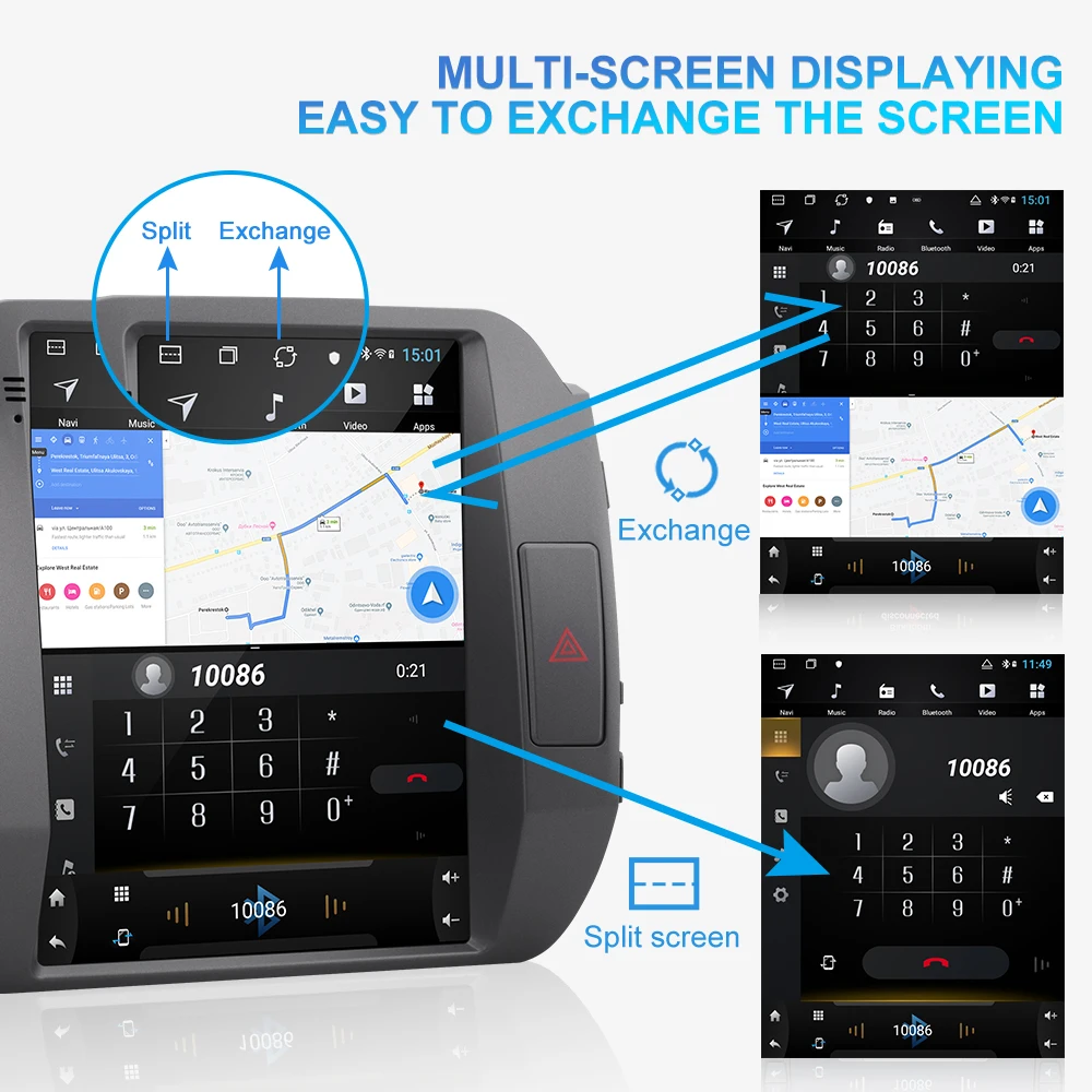 Isudar H53 Vertical 1 Din Android Auto Radio For Kia/Sportage 2010-2016 GPS Car Multimedia RAM 4G ROM 64GB DSP Octa Core USB DVR