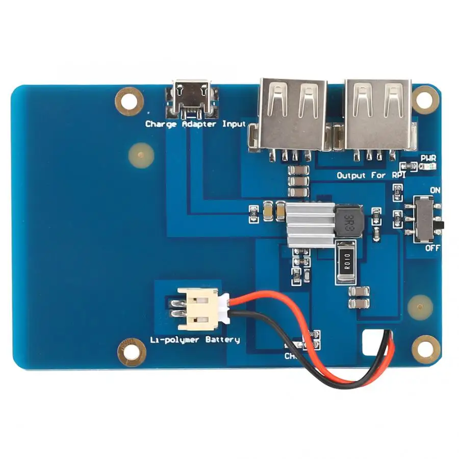 Двойной USB выход литиевая батарея Плата расширения для Raspberry Pi3 независимый источник питания для постоянного тока зарядки