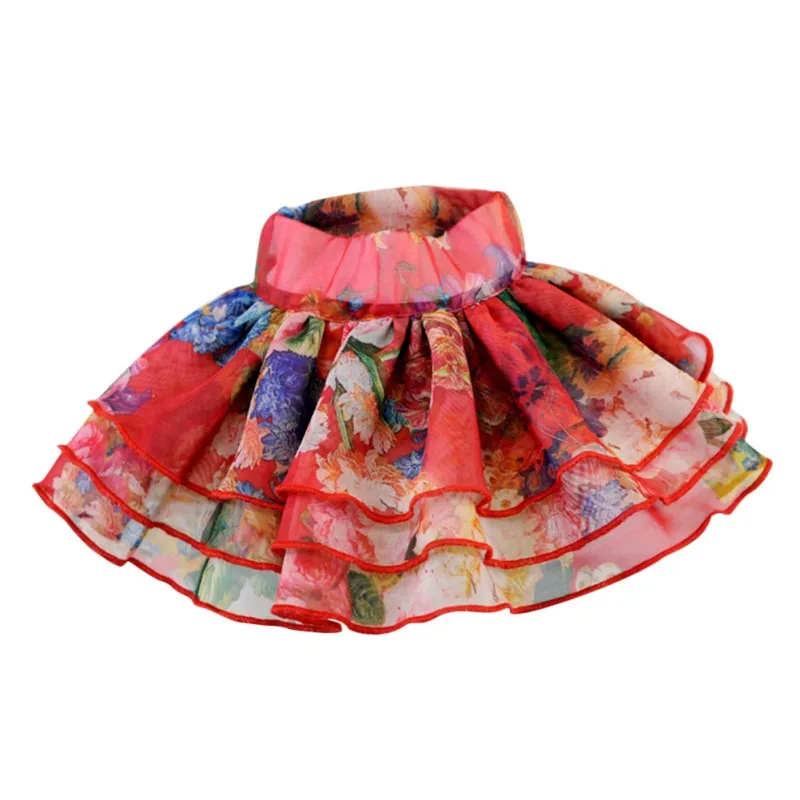 Винтажная юбка для собак с принтом роз, свадебные платья принцессы, одежда для собак, поставка одежды для питомцев - Цвет: R