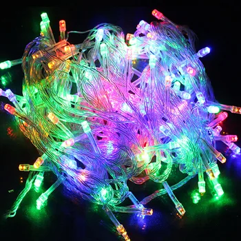 

40pcs/lot 110v/220V Led String Christmas Light 10m/100leds 8 Modes for Holiday Party Wedding Decoration outdoor use Waterproof