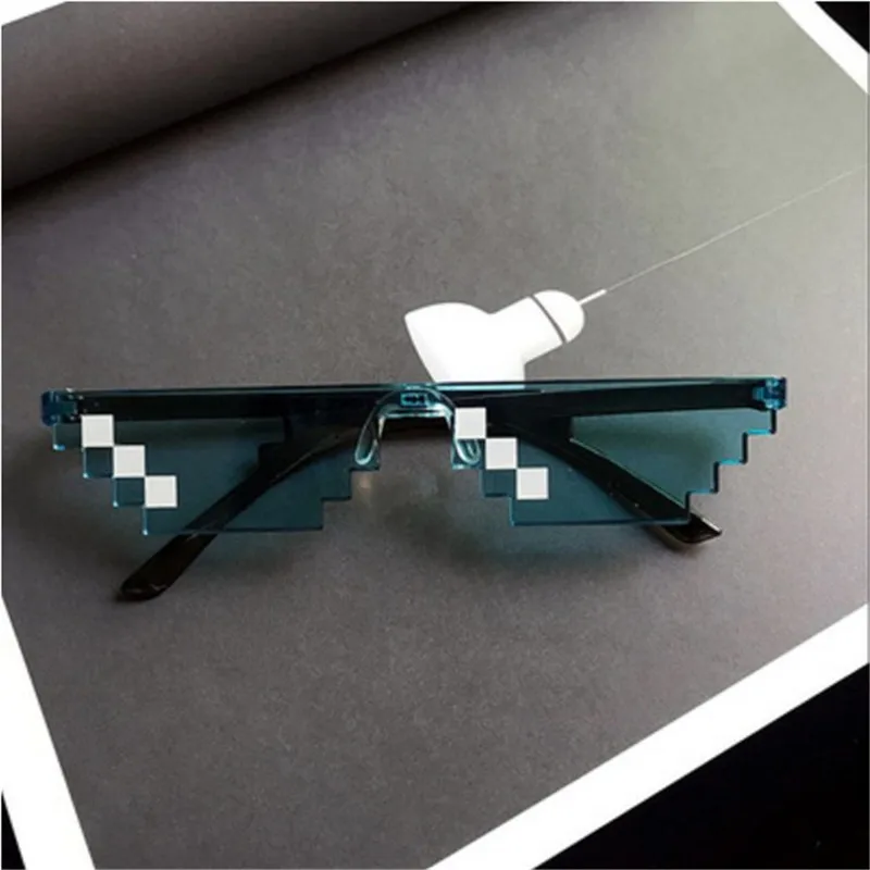 Очки 8 Bit MLG Pixelated солнцезащитные очки новые модные мужские женские очки для вечеринки мозаичные винтажные очки для мужчин и женщин бренд Thug Life