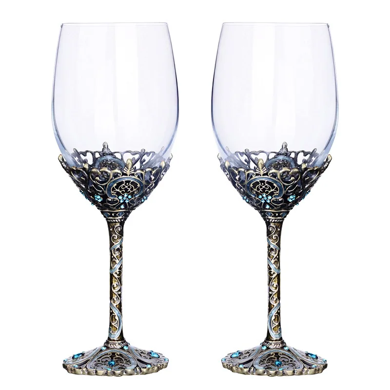 

Color Enamel Wine Glasses Nordic Cups and Mugs Goblet Creative Drinkware