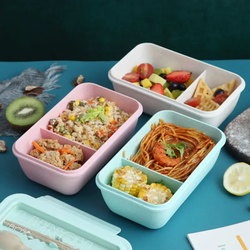 Eco-friendly Lunch Box BPA Free Microwave Safe with Cutlery 1100ml