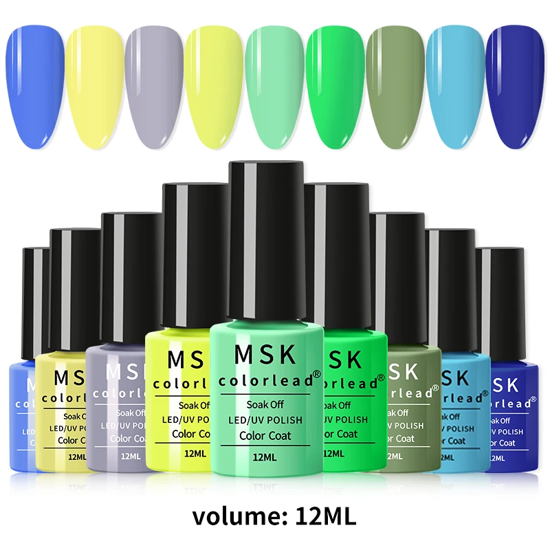 Гель-лак для ногтей Msk 12 мл стеклянная бутылка выпечки нейл-арта маникюра