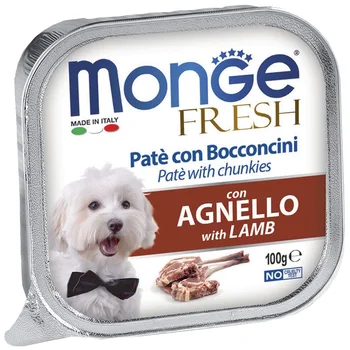 

MONGE MONGE DOG FRESH for adult dogs with lamb pate 100g