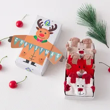 Три пары женских рождественских носков с принтом носков из мультфильма, разноцветные хлопковые носки, женские зимние теплые носки, Calcetines