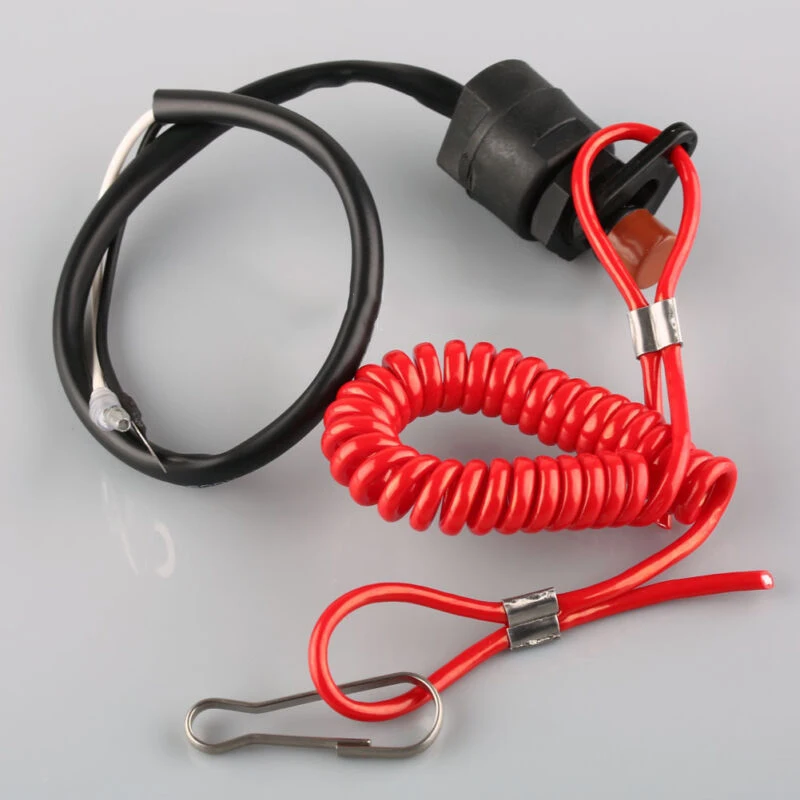 General Boat Outboard Engine Motor Kill Stop Switch /& Safety Tether Lanyard