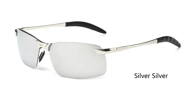 DPZ поляризованные солнцезащитные очки Мужские Винтажные Солнцезащитные очки без оправы Rayeds Брендовые мужские очки uv400 lentes de sol hombre 3043 - Цвет линз: 3043 C7