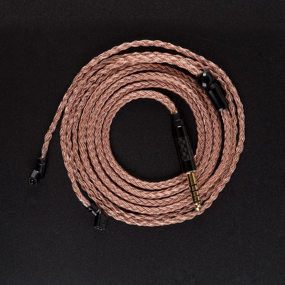 HiFiHear 16 Ядро импорт один кристалл медный кабель 2,5/3,5/4,4 мм с MMCX/2pin разъем для KZ ZS10 AS10 CCA C12 BLON BL-03