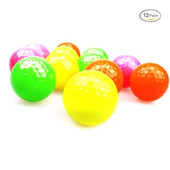 

Crestgolf Crystal Golf Balls Practice Two-Piece Golf Ball Golf Gift Mixed Color 12pcs/pack