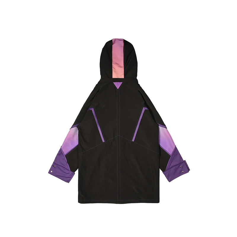 Winter Autumn Men's Patchwork Hoodie Jacket Skateboard Trench Boys girls Skate Trench Men Rock Hip hop Street wear Fashion Tops