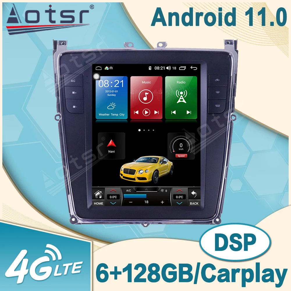 

6+128G Android 11 Multimedia Video Player GPS Navigation For Bentley Continental 2012 - 2019 Car Radio Auto Stereo Unit 2Din DSP