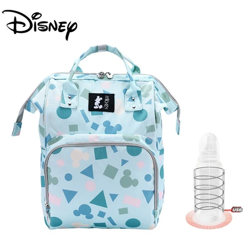 Mickey Mouse Baby Diaper Bag Large Capacity Storage Bag Travel Baby Stroller Bag MultiFunction New Diaper Bag Free Hooks