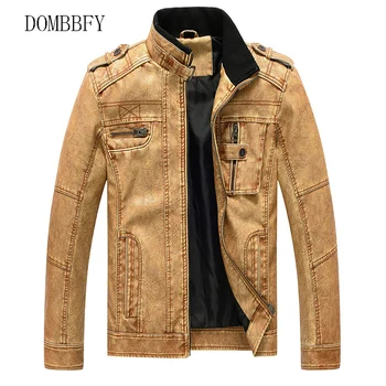 

Men's Winter Autumn Leather Jacket Men Casual Motorcycle Fashion Multi-pocket PU Faux Leather Jackets Windproof Outwear Coat 7XL