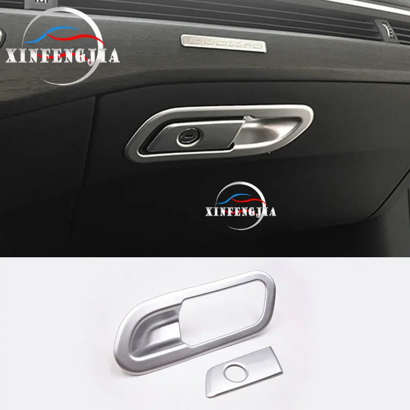 Для Audi A5 A4 B9 17-18 хромированная коробка для хранения перчаток с ручкой панель