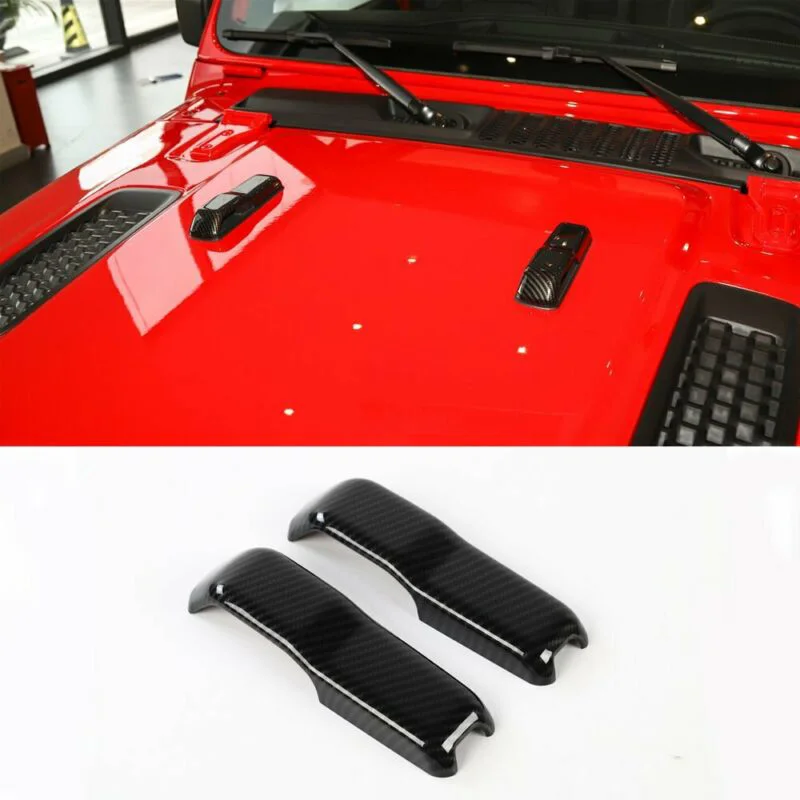Углеродное волокно передняя отделка капота ABS для Jeep Wrangler JL- наклейка панель