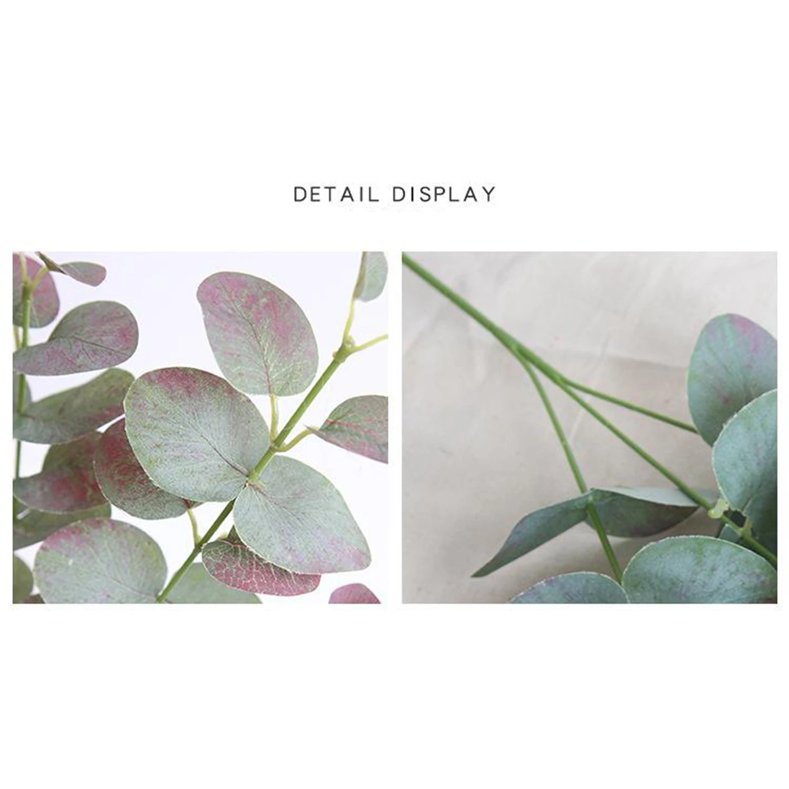 Artificial Eucalyptus Leaves Faux Dried Silver Dollar Eucalyptus Garland Green Leaf Branch Nordic Home Party Decoration