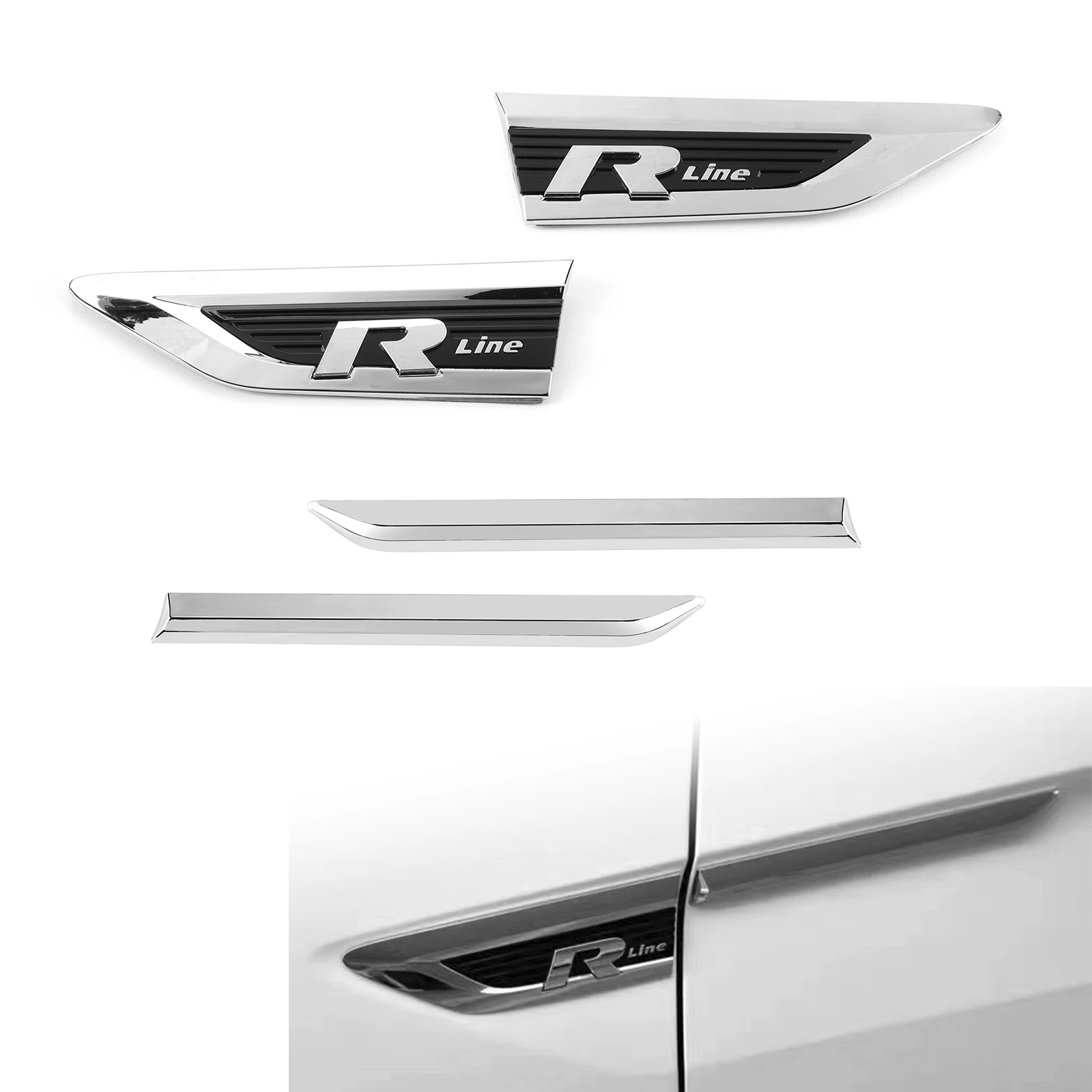 R Line Rline Side Wing значок на крыло эмблема наклейка автомобиль Body Styling для VW Volkswagen Tiguan