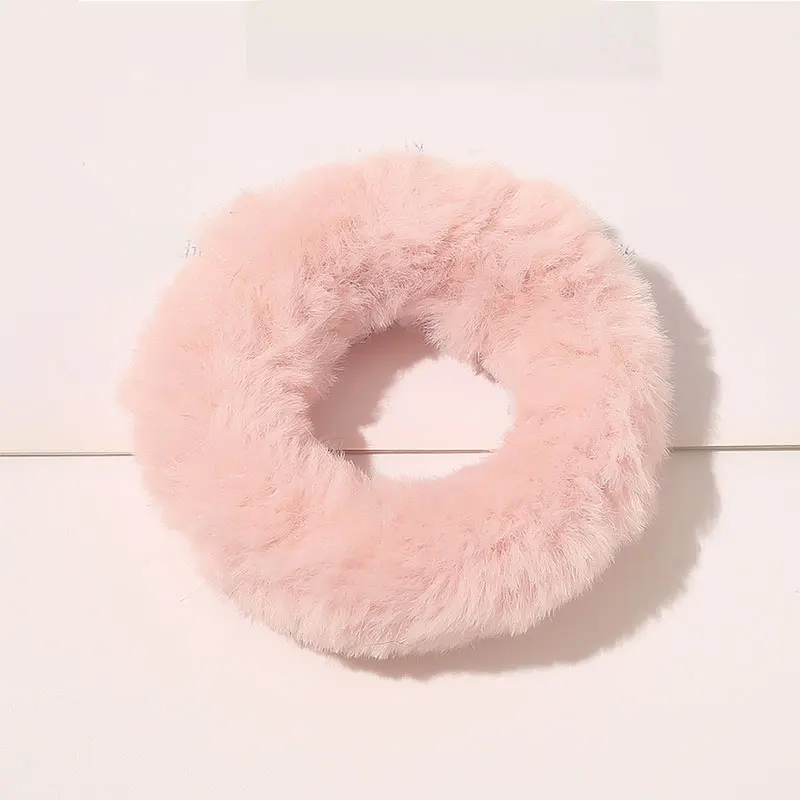 Winter Shiny Velvet Scrunchies Candy Color Soft Girls Hair Rope Hair Accessories Rubber Band Elastic Hair Bands Ponytail Holder mini hair clips Hair Accessories