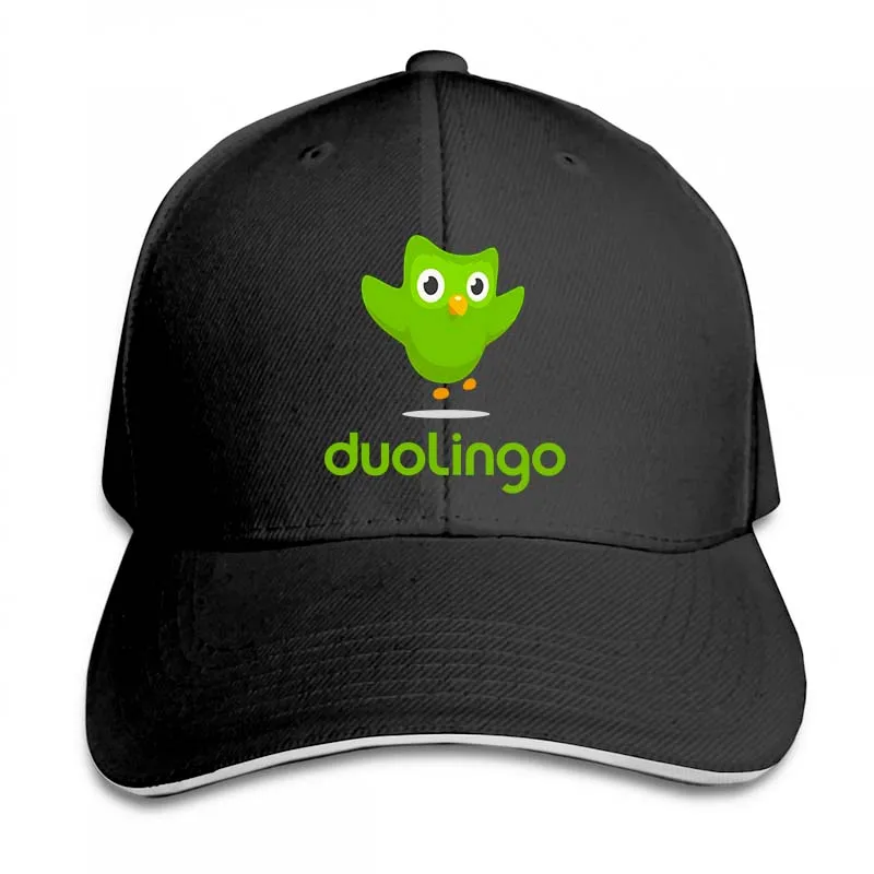 Duolingo бейсболка с логотипом для мужчин и женщин, бейсболки, модная Регулируемая Кепка - Цвет: 2-Black